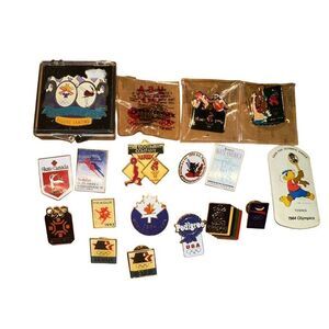 Vintage olympic Pin label Bundle Lot